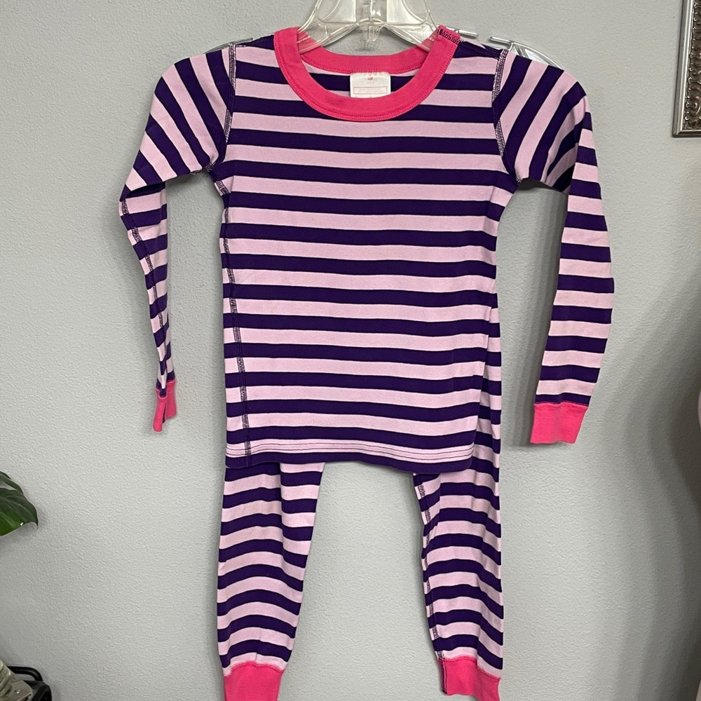 Hanna Andersson Kids Stripe Matching Set - Purple / Pink size 120cm 6/7